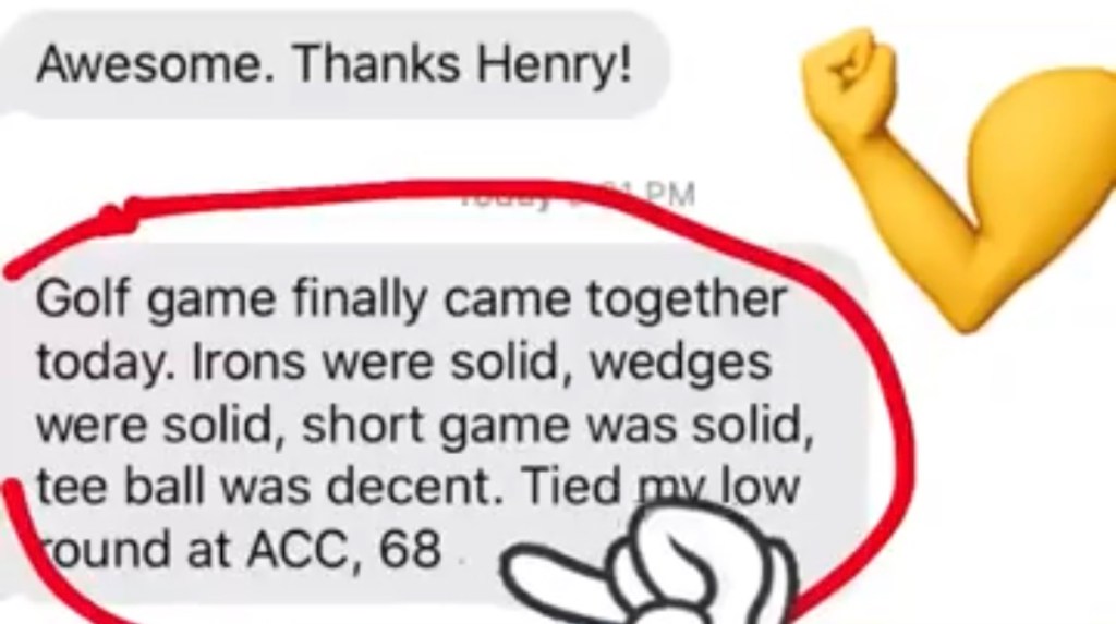 Henry Fall golf lessons testimonial and review.