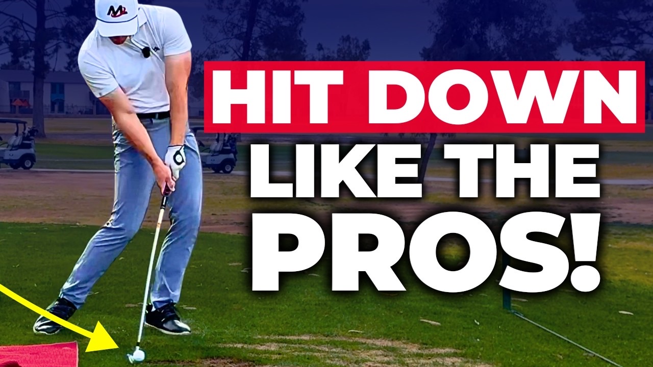 How To Hit Down On The Golf Ball Like Tour Pros! (STOP Chunking Irons With This)